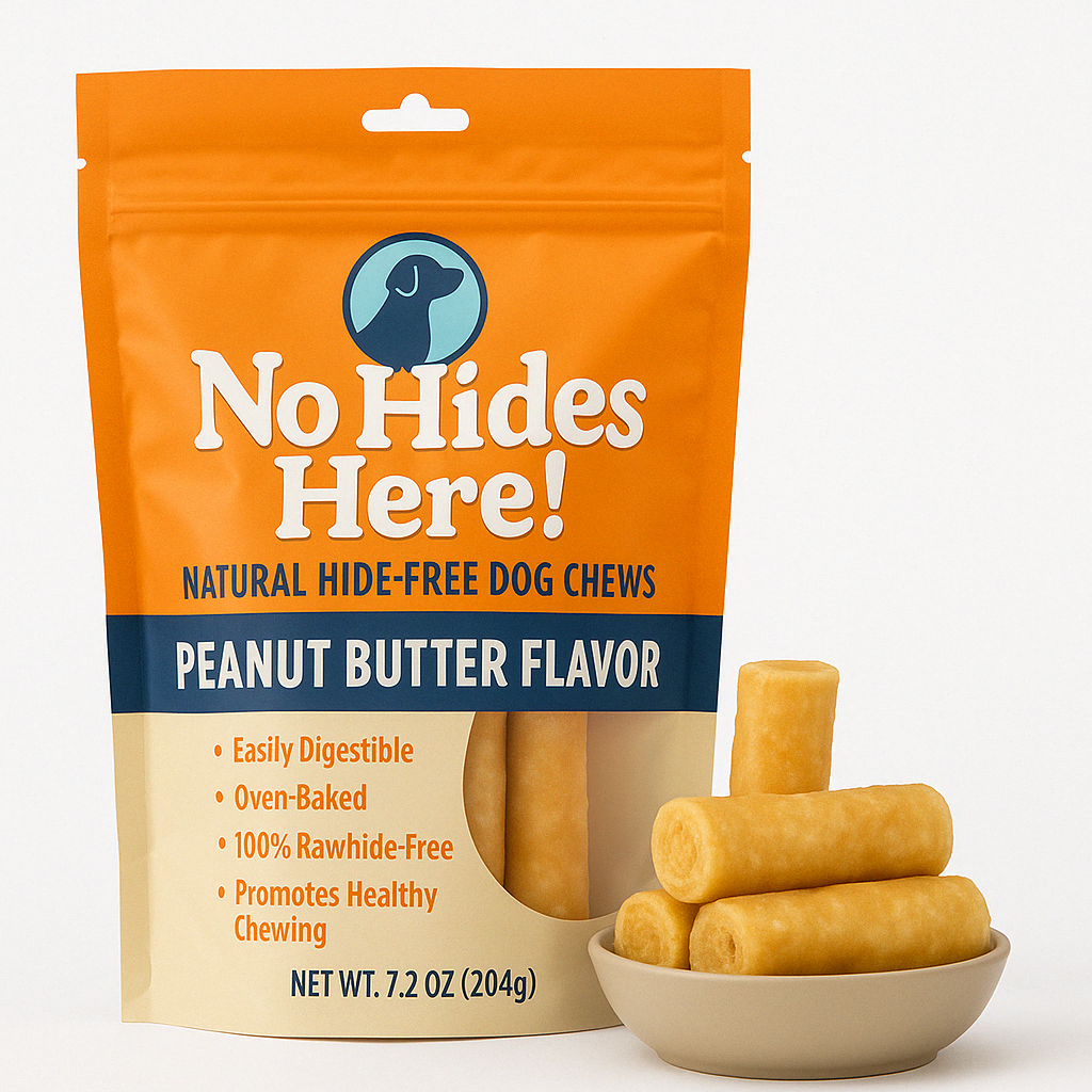 Dog collagen treats bundle with beef, chicken, and peanut butter flavors, rawhide-free, for joint support